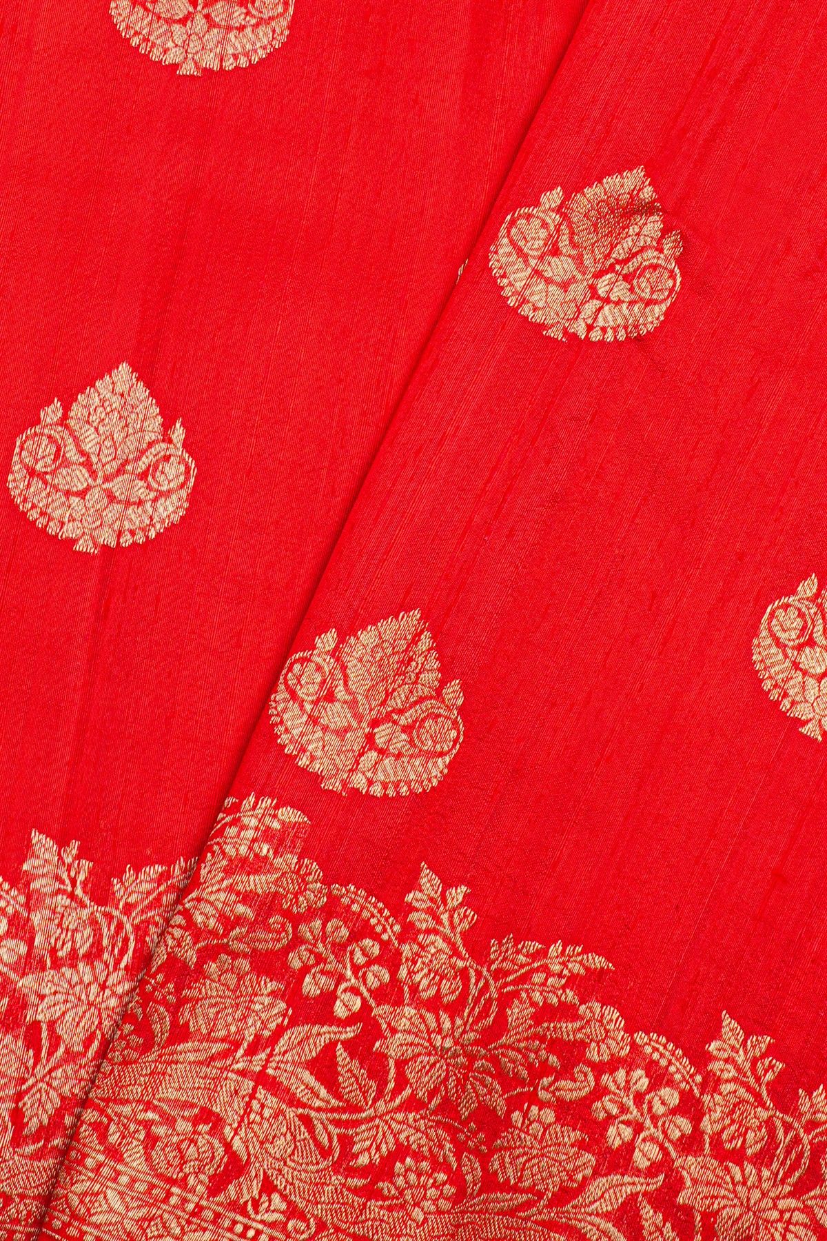 Fancy Matka Silk Red Saree