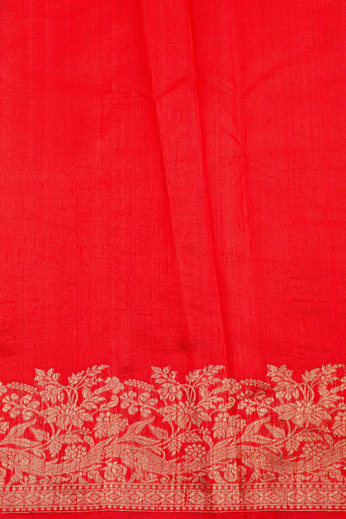 Fancy Matka Silk Red Saree