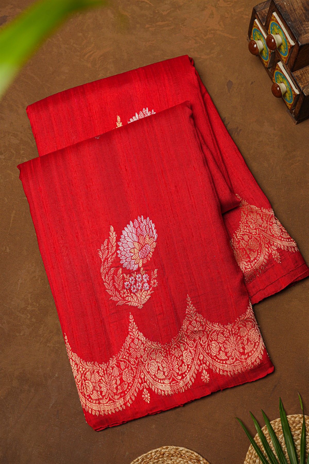 Fancy Matka Silk Red saree