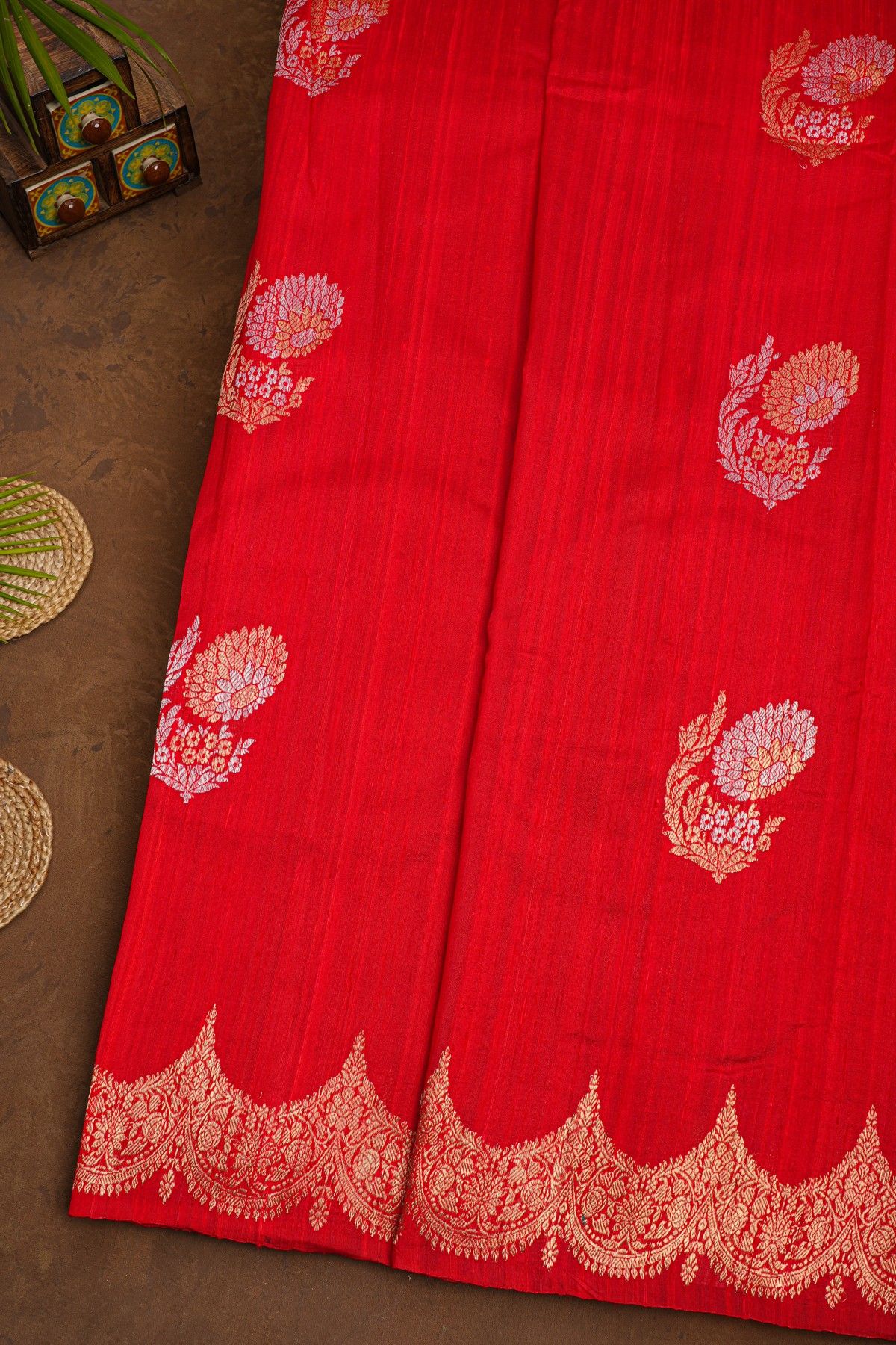 Fancy Matka Silk Red saree