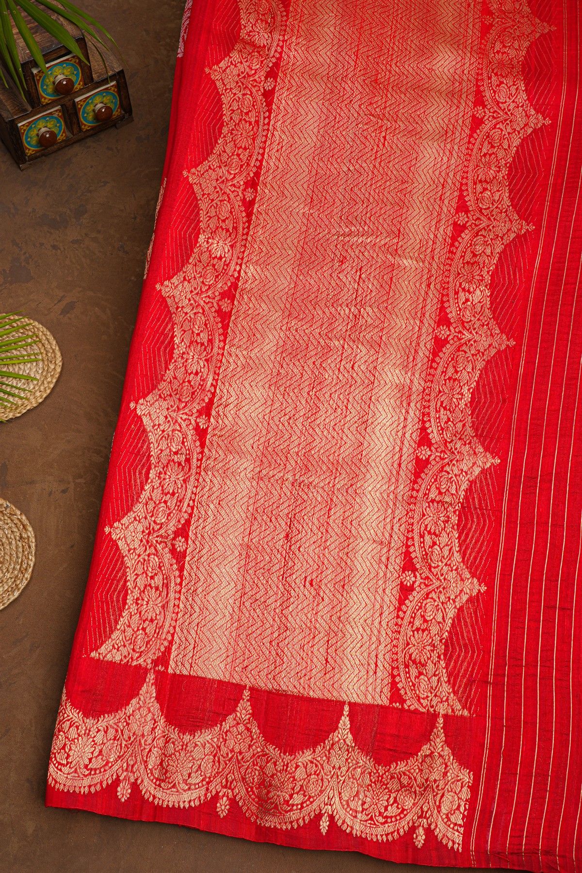 Fancy Matka Silk Red saree