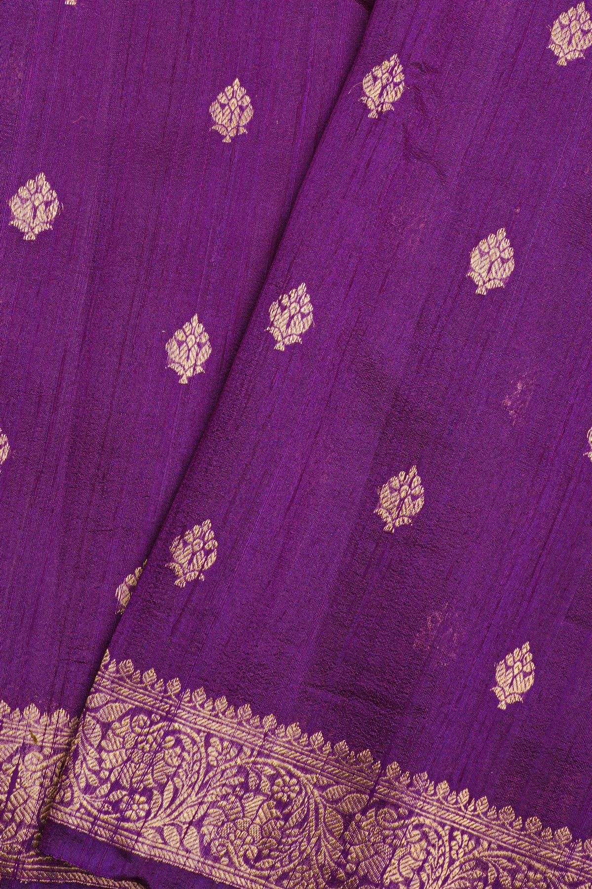 Fancy Matka Silk Purple Saree