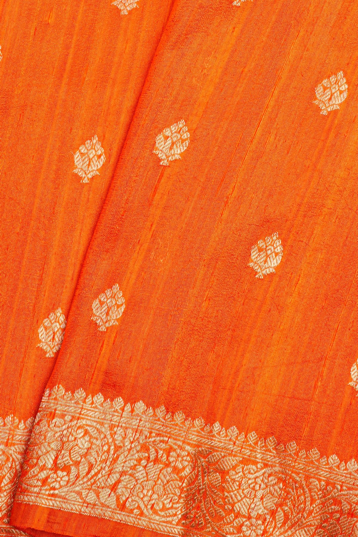 Fancy Matka Silk Orange Saree