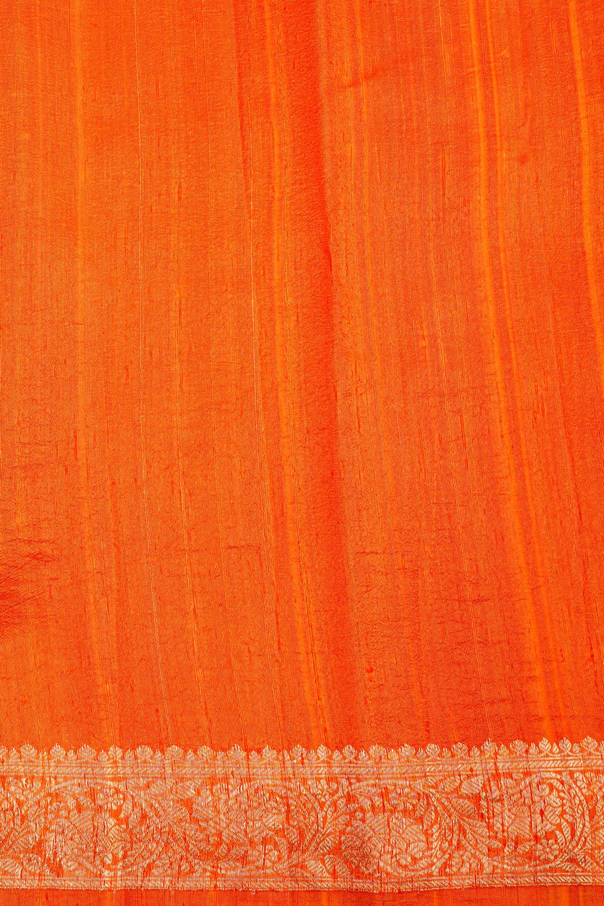 Fancy Matka Silk Orange Saree