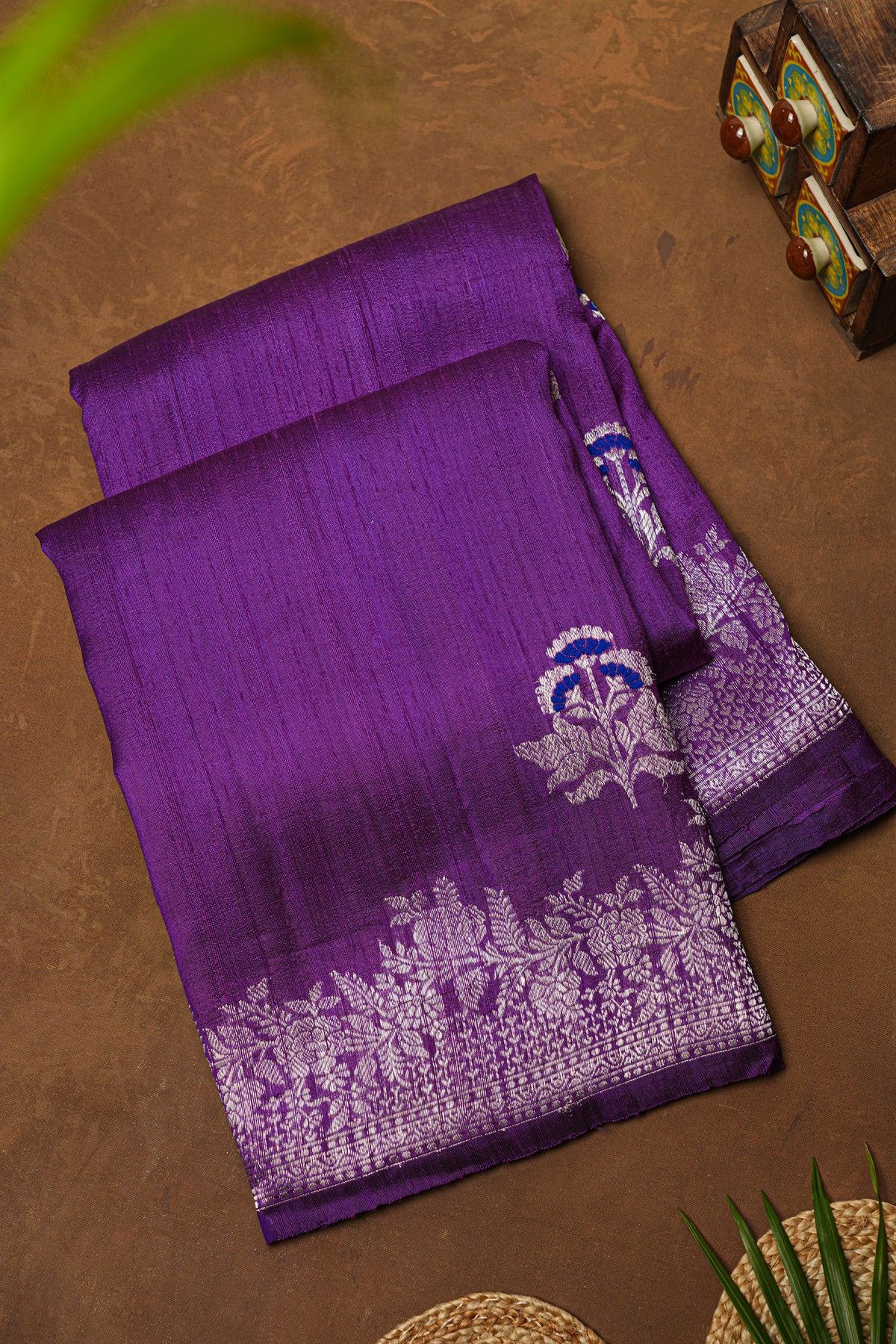 Fancy Matka Silk Violet Saree