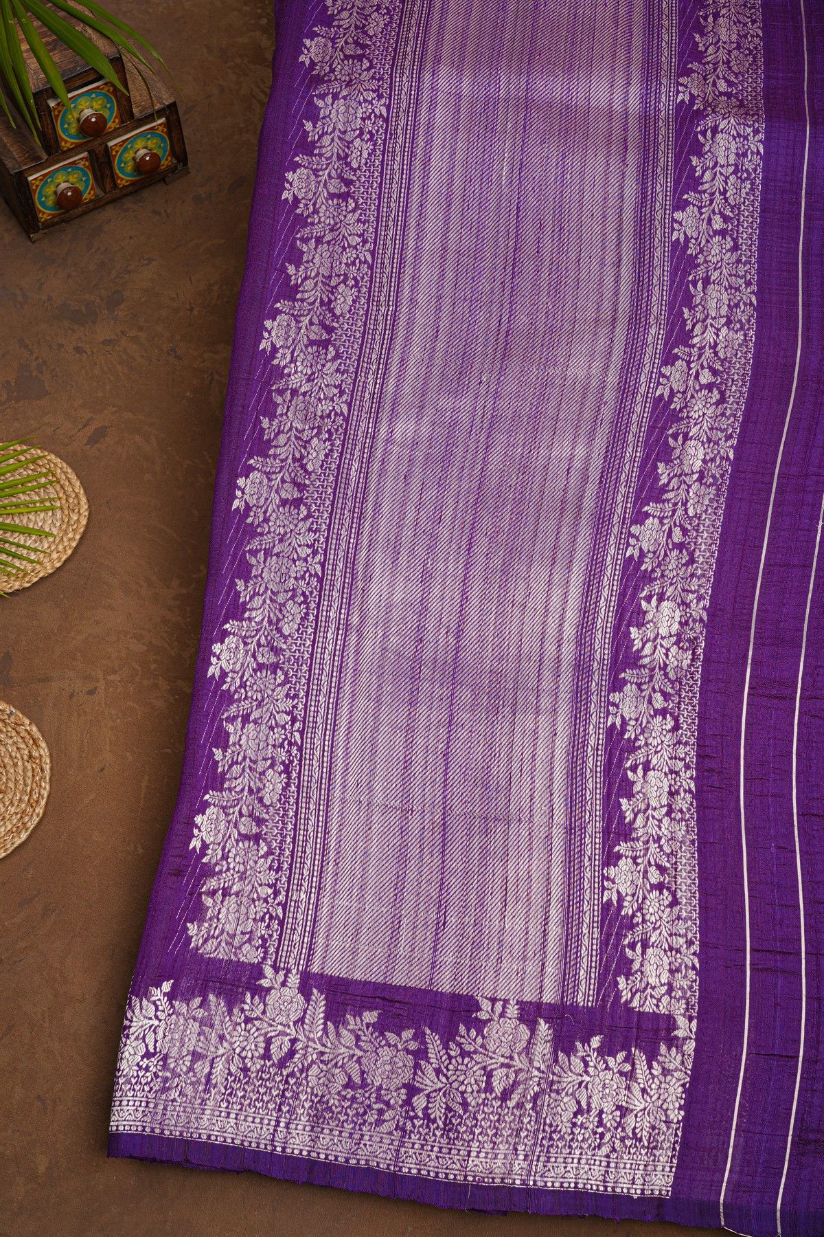 Fancy Matka Silk Violet Saree