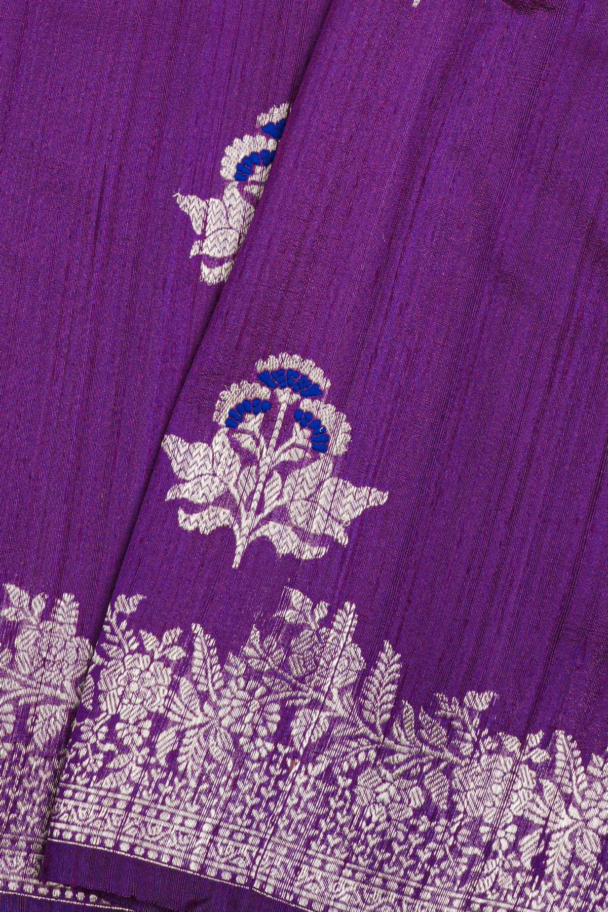 Fancy Matka Silk Violet Saree