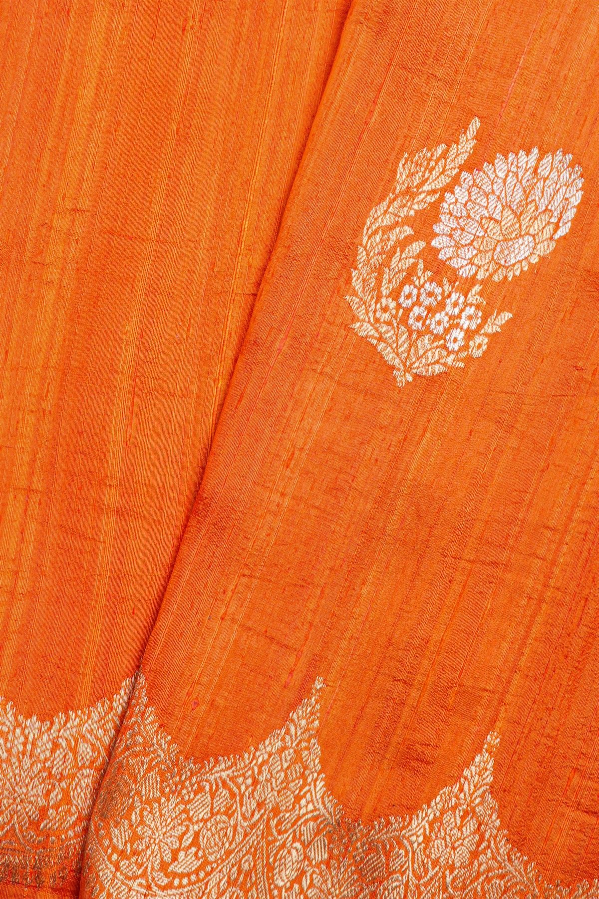Fancy Matka Silk Orange Saree