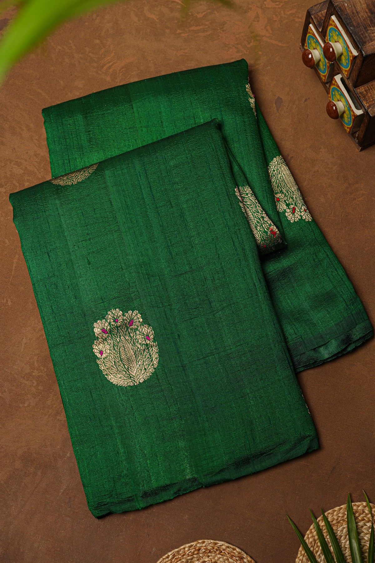 Fancy Matka Silk Green Saree