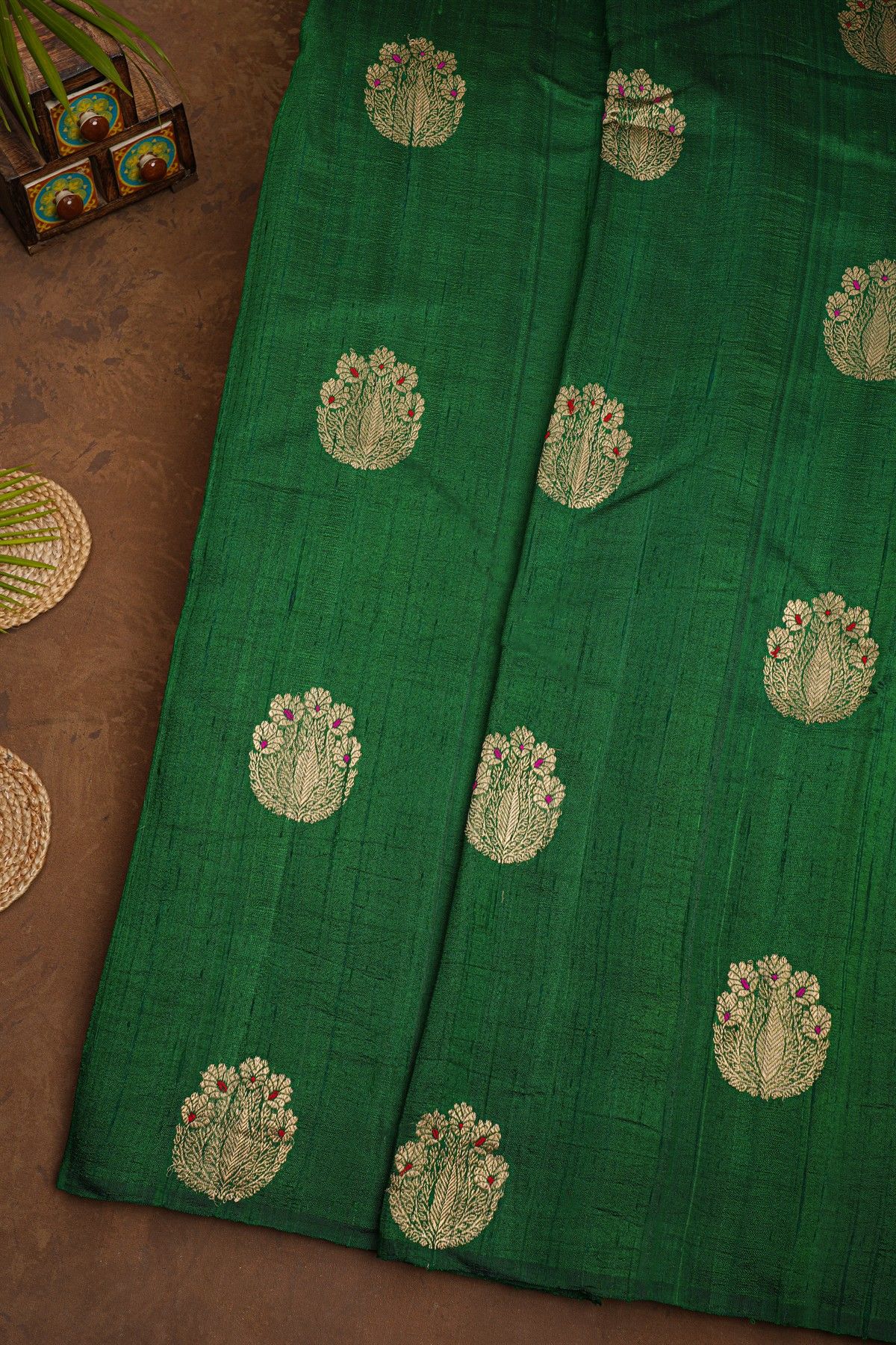 Fancy Matka Silk Green Saree