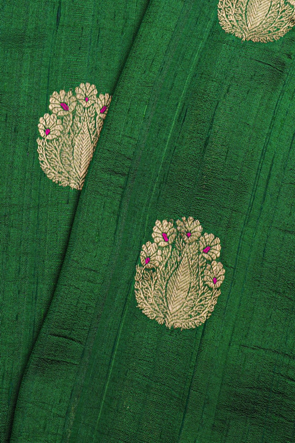 Fancy Matka Silk Green Saree
