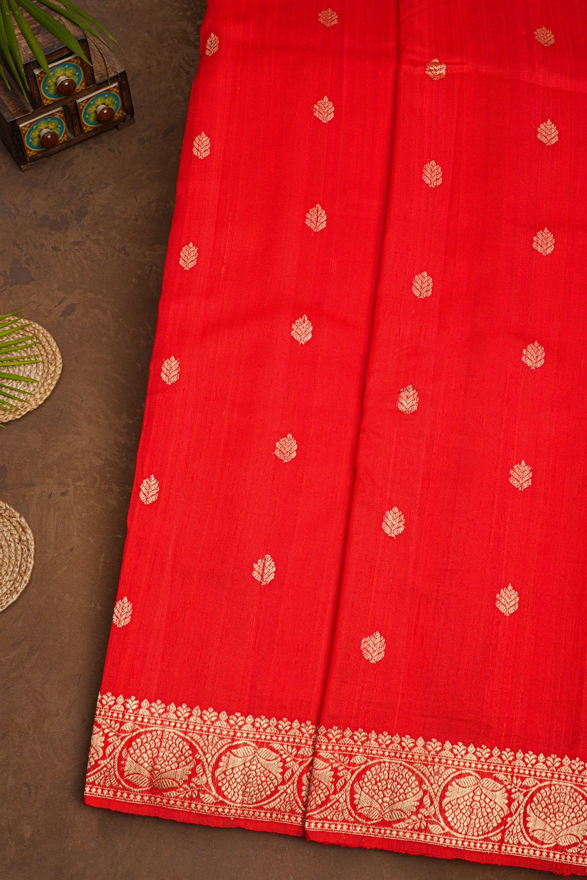 Fancy Matka Silk Red Saree