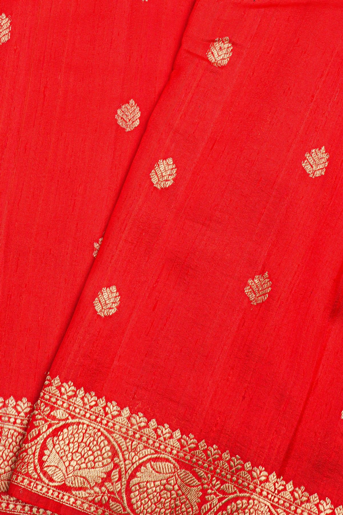 Fancy Matka Silk Red Saree