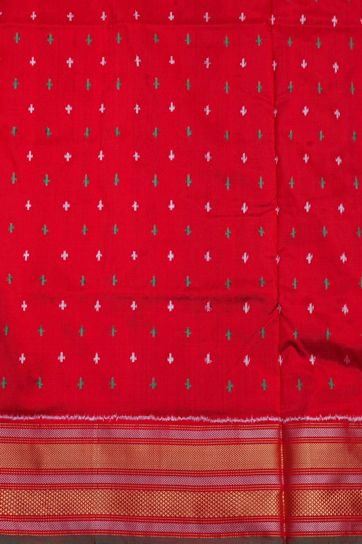 Ikat Silk Purple Saree