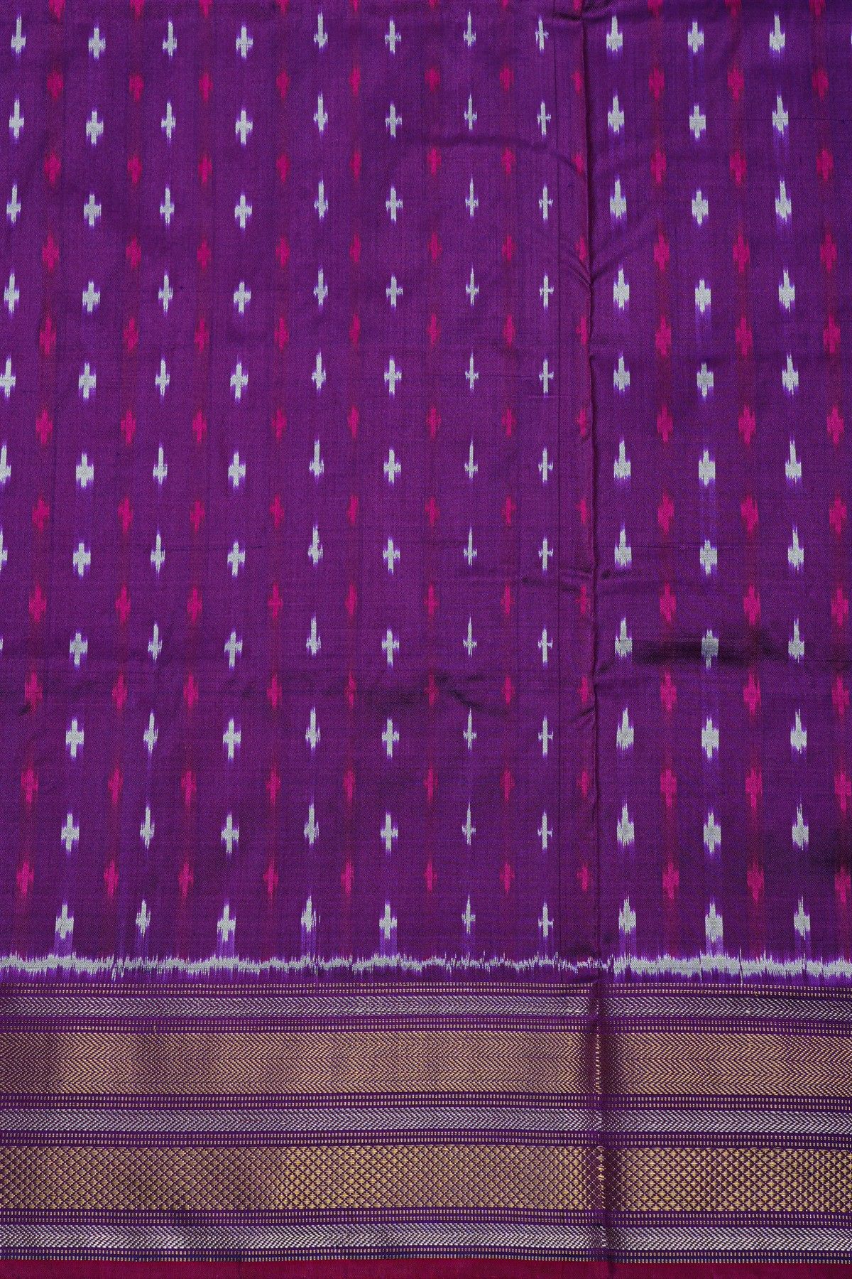 Ikat Silk Dual Colour Saree