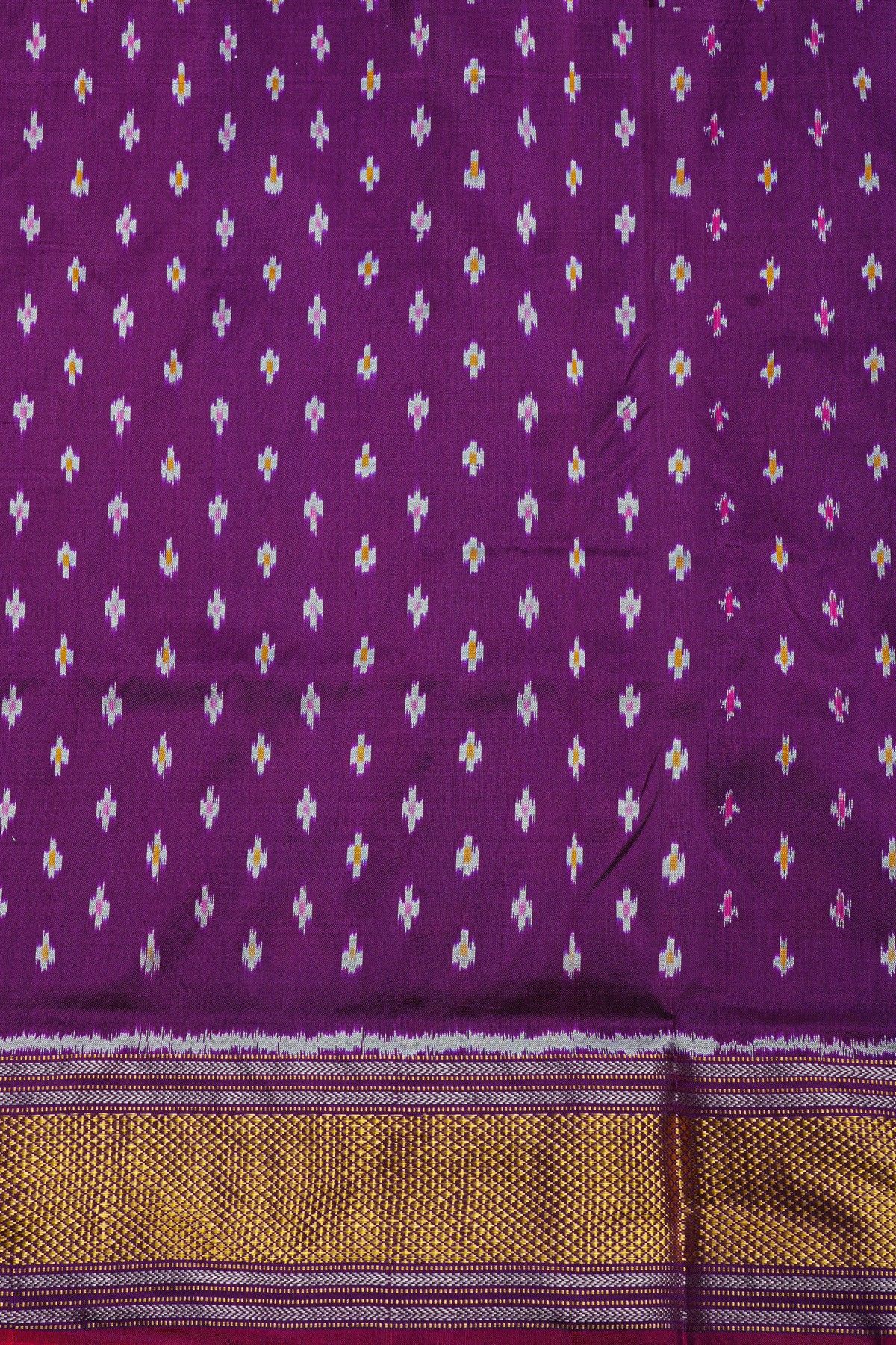 Ikat Silk Sea Green Saree