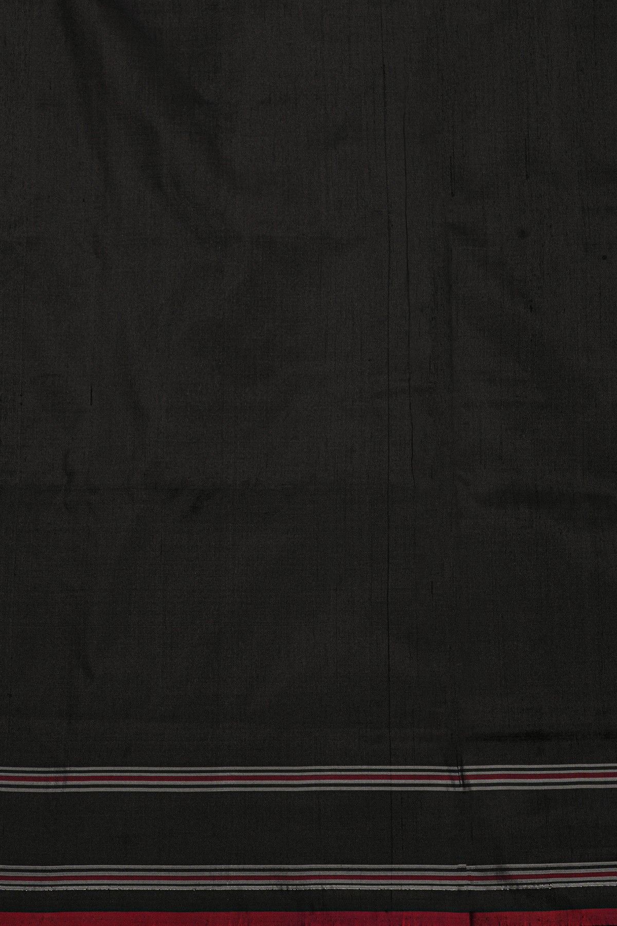 Ikat Silk Black Saree