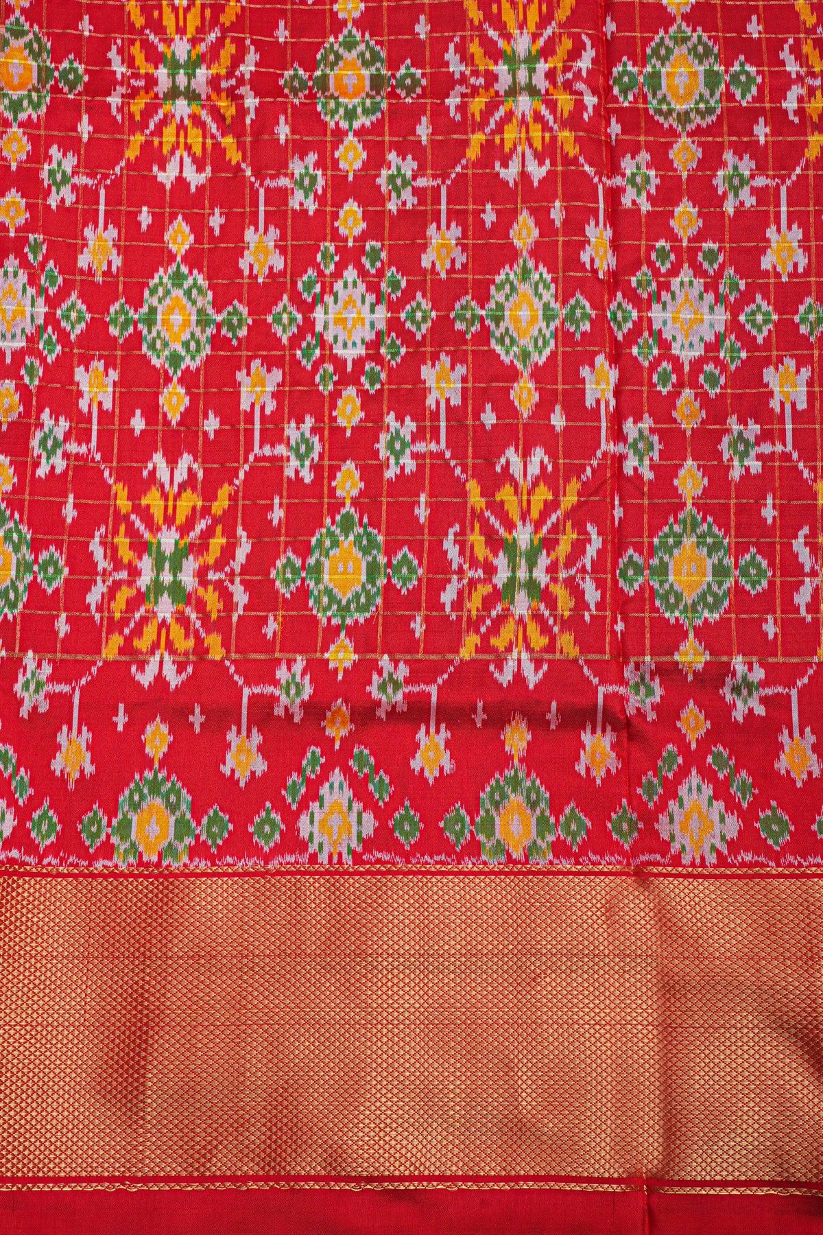 Ikat Silk Royal Blue Saree