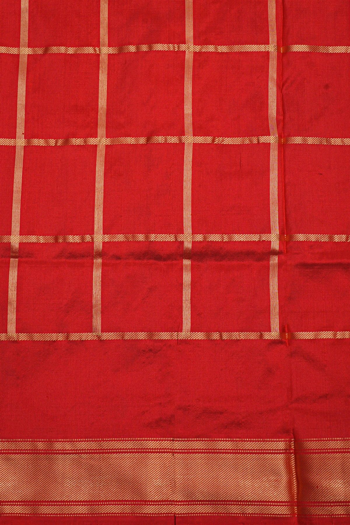 Ikat Silk Red  Saree