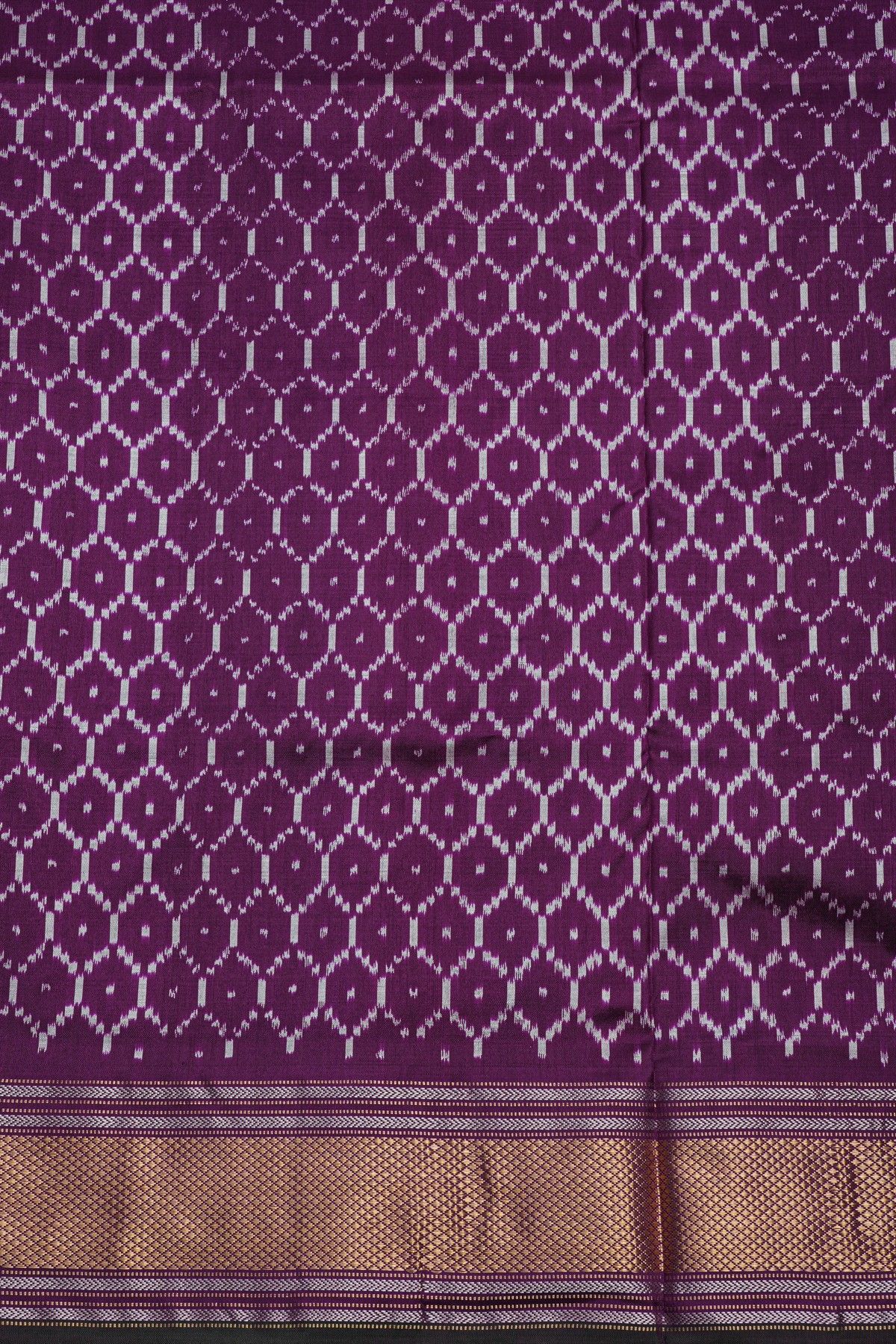 Ikat Silk Red  Saree