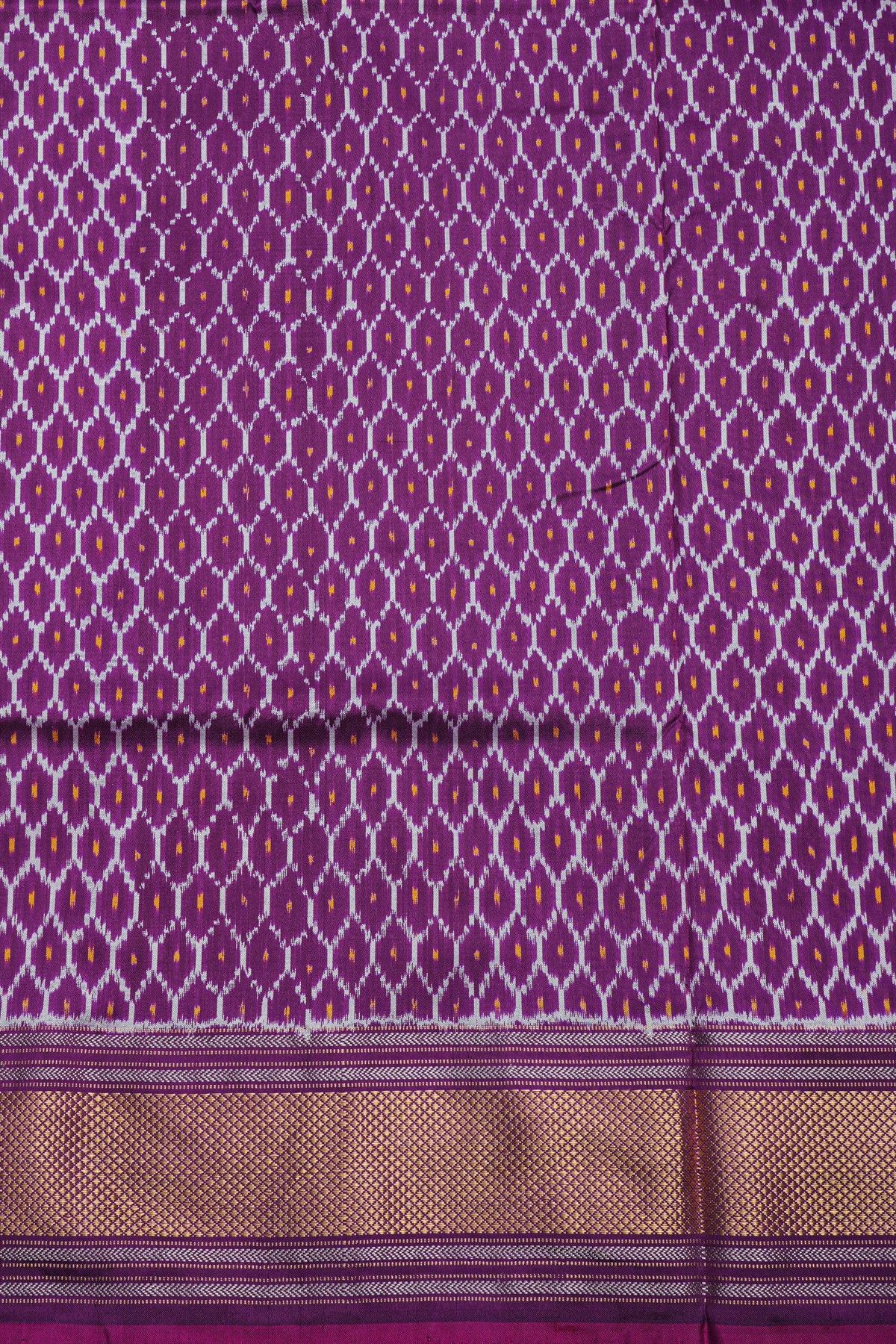 Ikat Silk lavender Saree