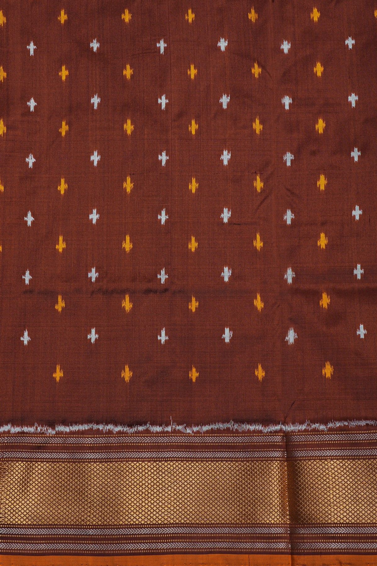 Ikat Silk Sky Blue Saree