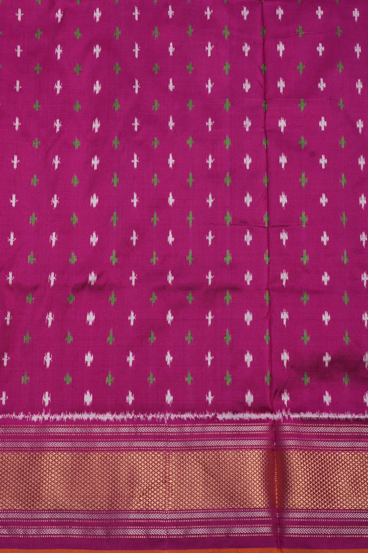 Ikat Silk Sky Blue Saree