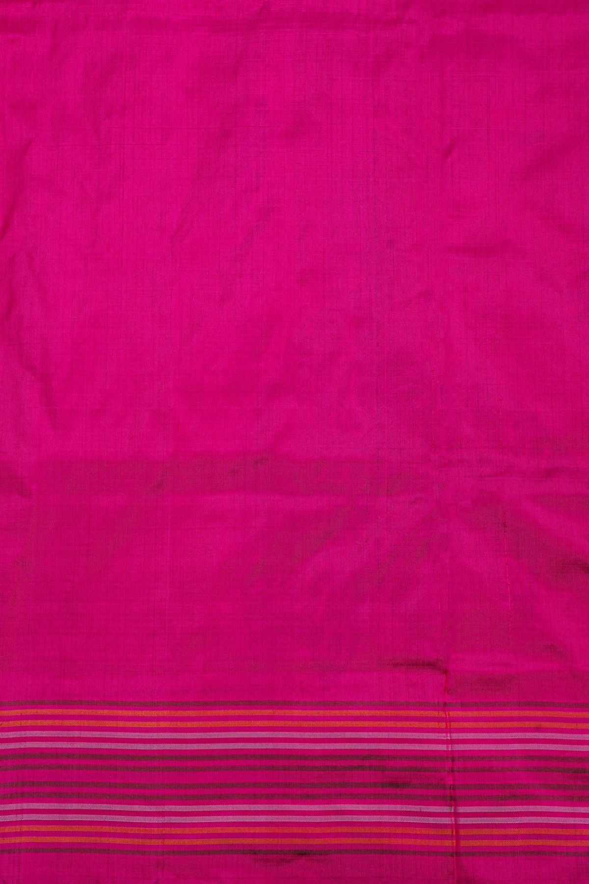 Ikat Silk Orange Saree