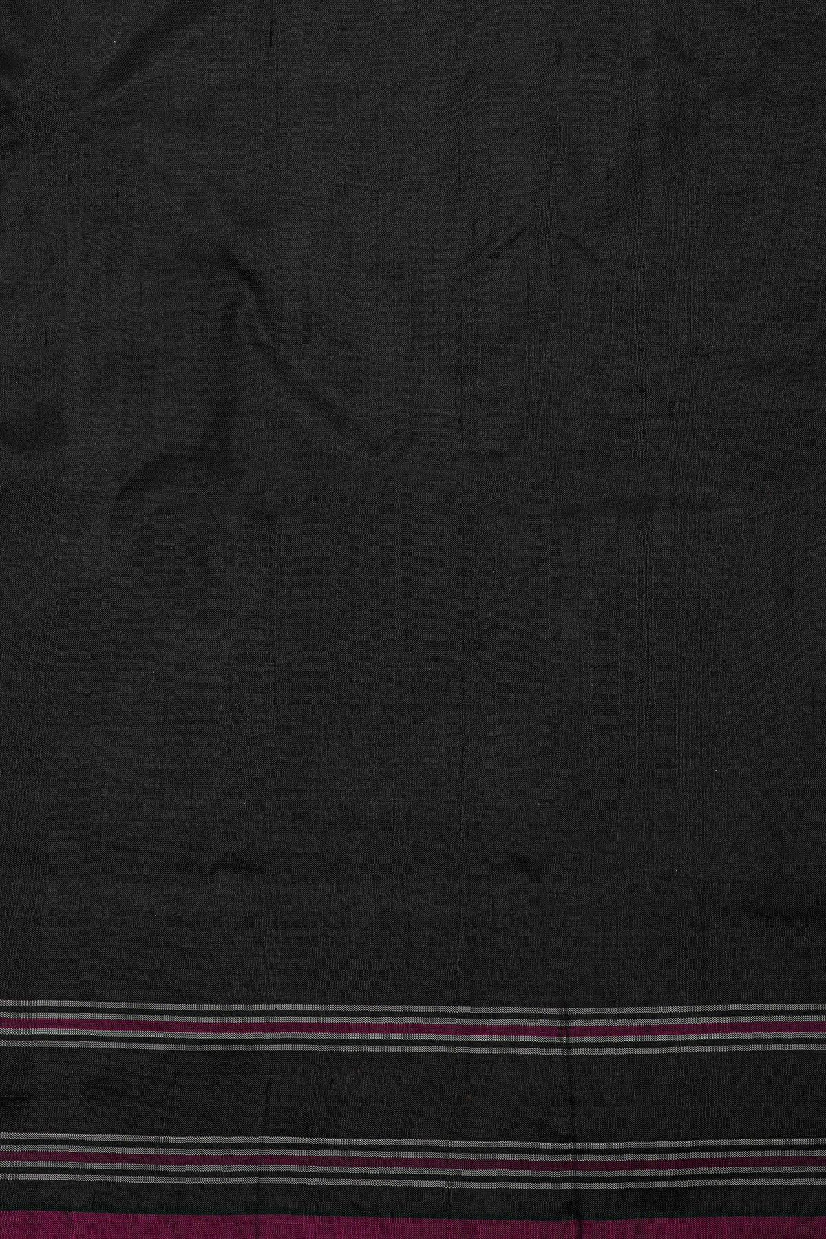 Ikat Silk Black Saree