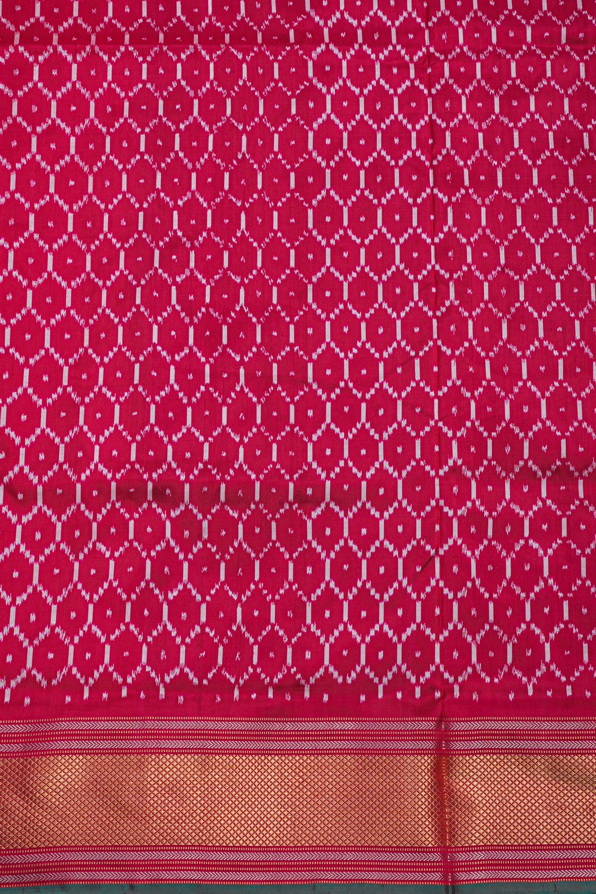 Ikat Silk Royal Blue Saree