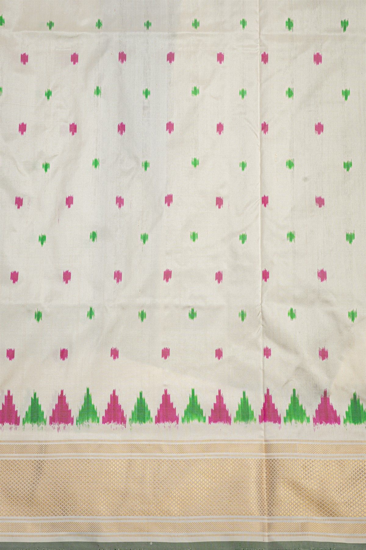 Ikat Silk Dark Maroon Saree