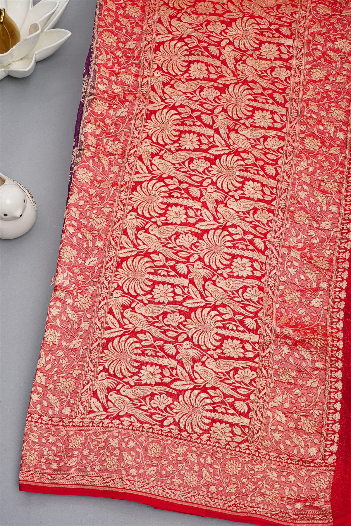 Kaddi Georgette Wine Saree