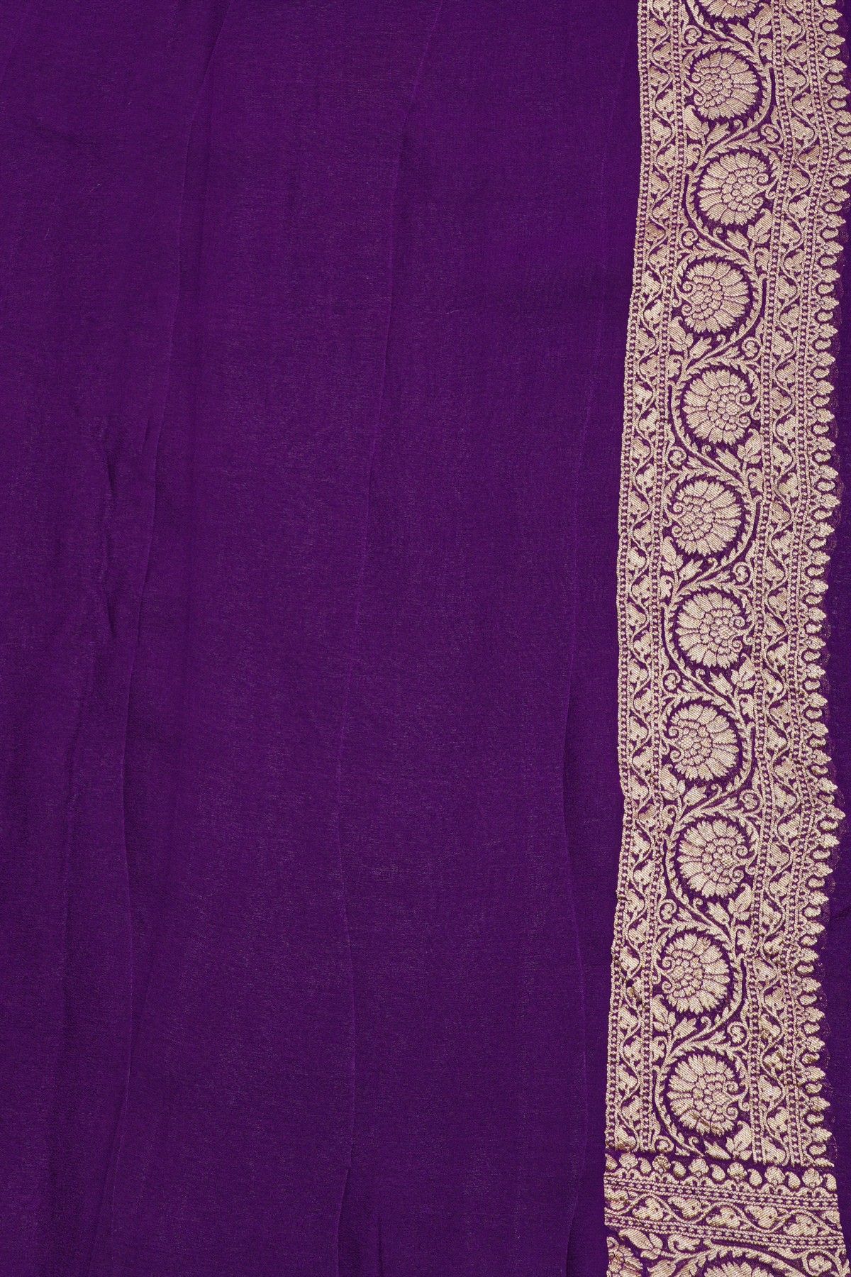 Kaddi Georgette Orange Saree