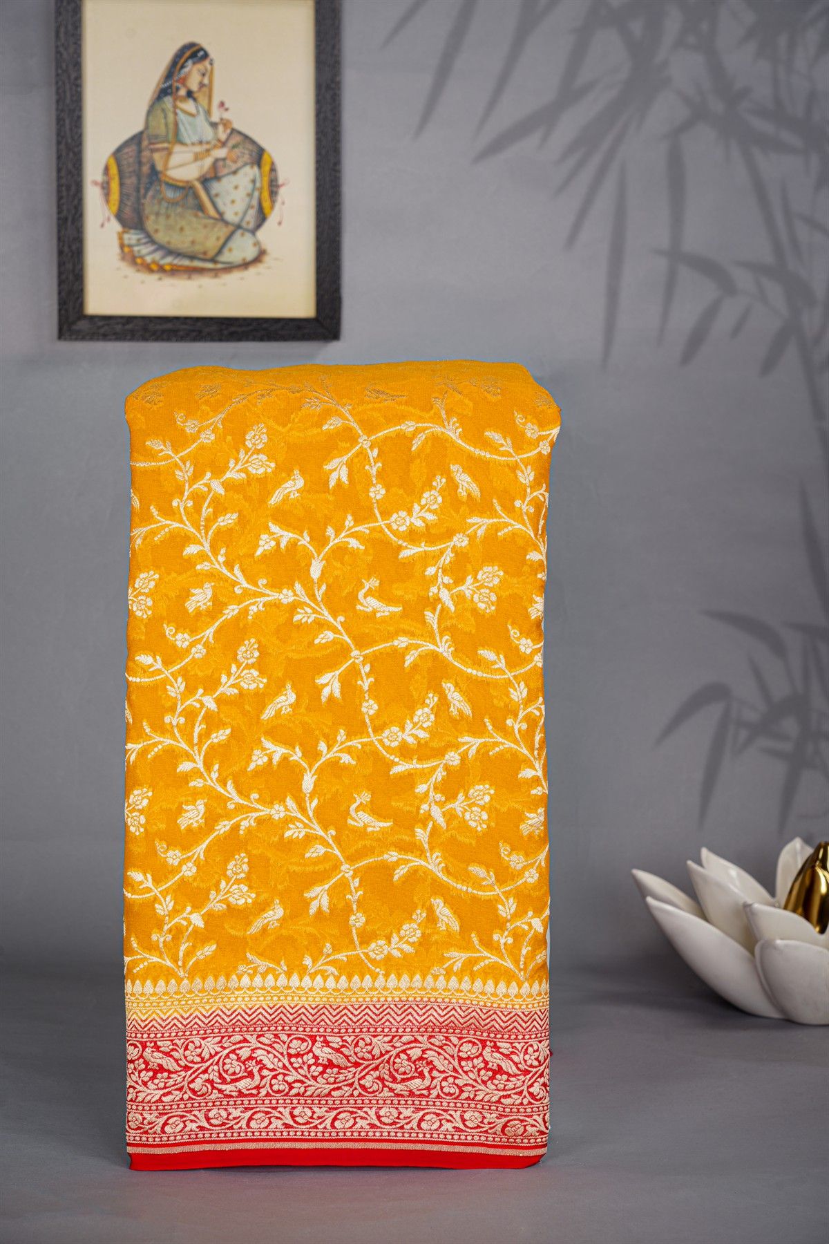 Kaddi Georgette Musatard Saree