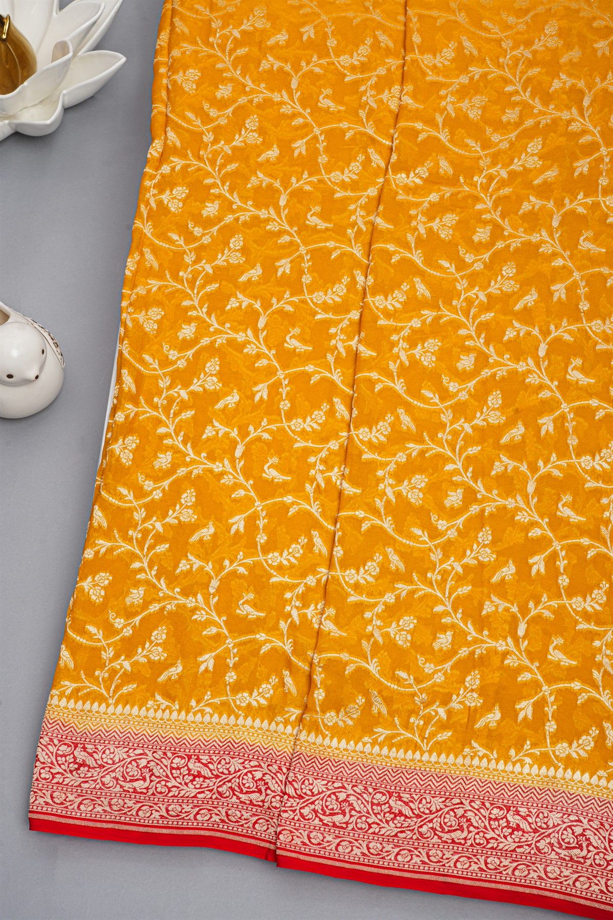 Kaddi Georgette Musatard Saree