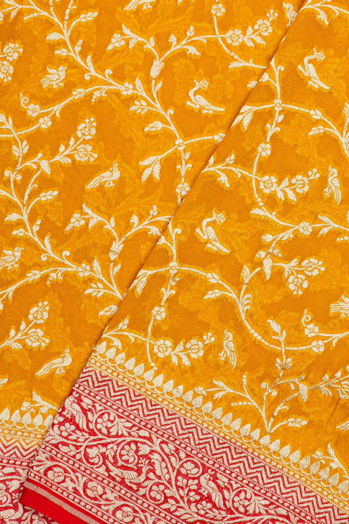 Kaddi Georgette Musatard Saree