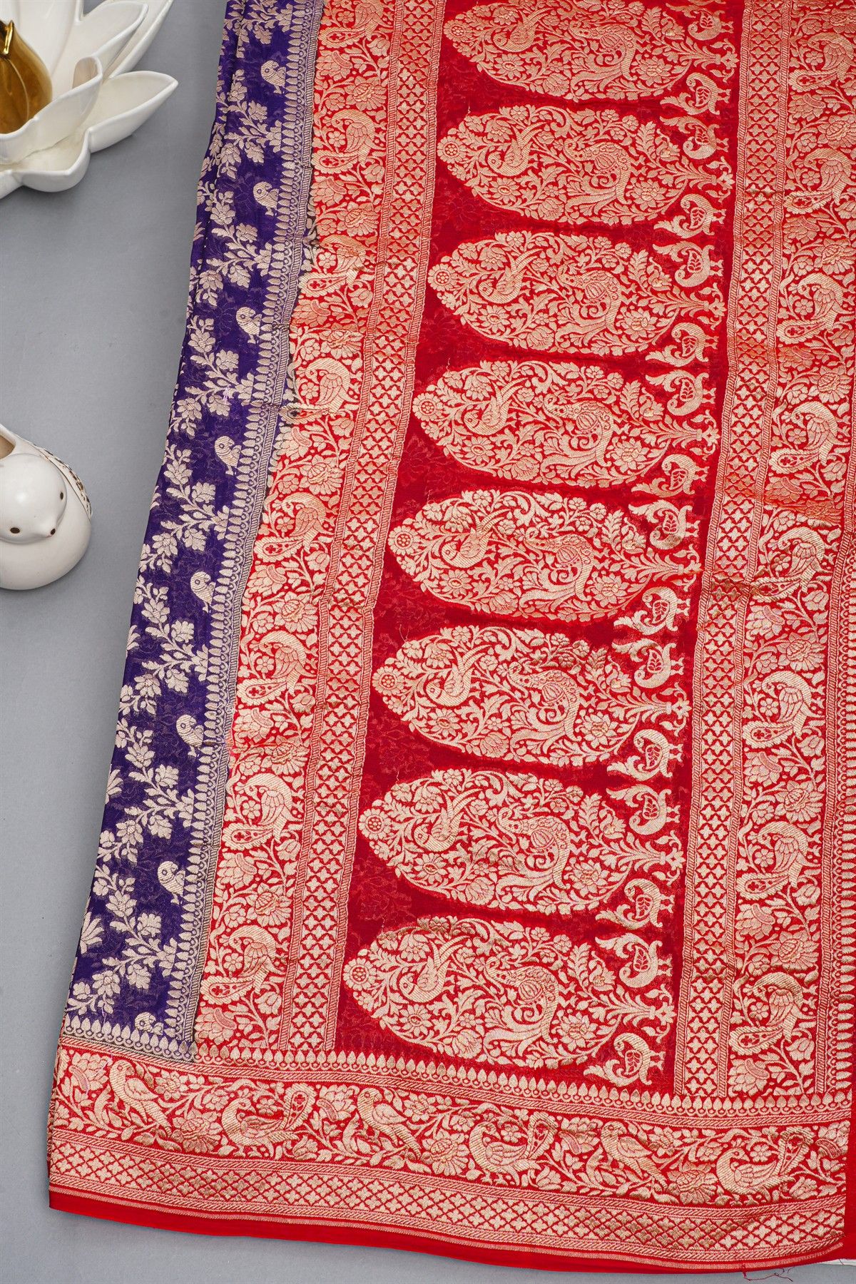 Kaddi Georgette Navy Blue saree