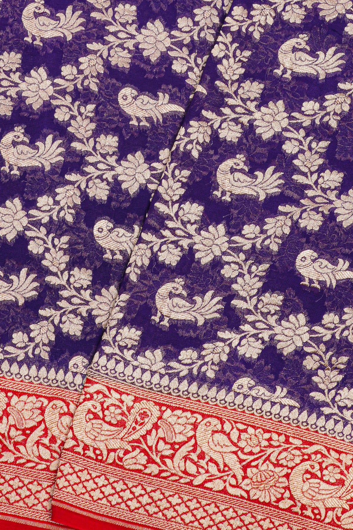 Kaddi Georgette Navy Blue saree