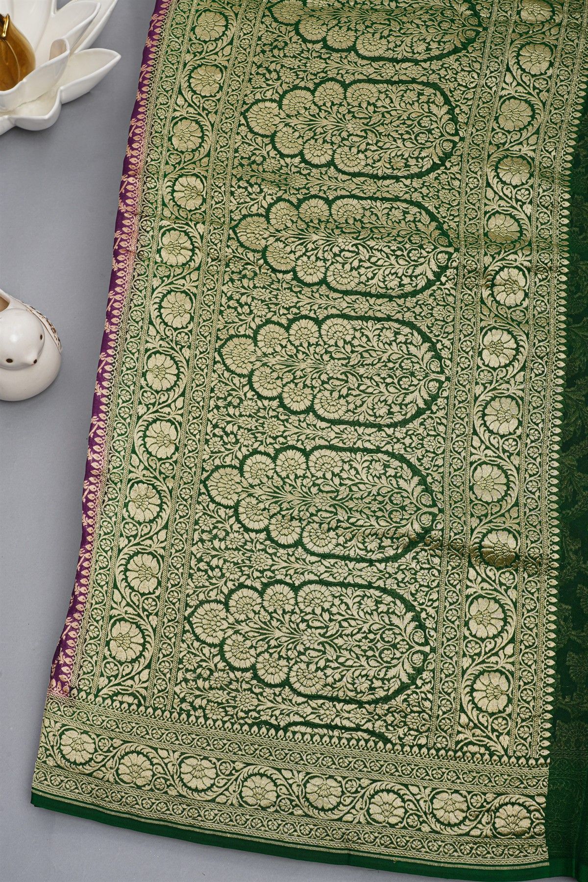 Kaddi Gerogette Wine Saree