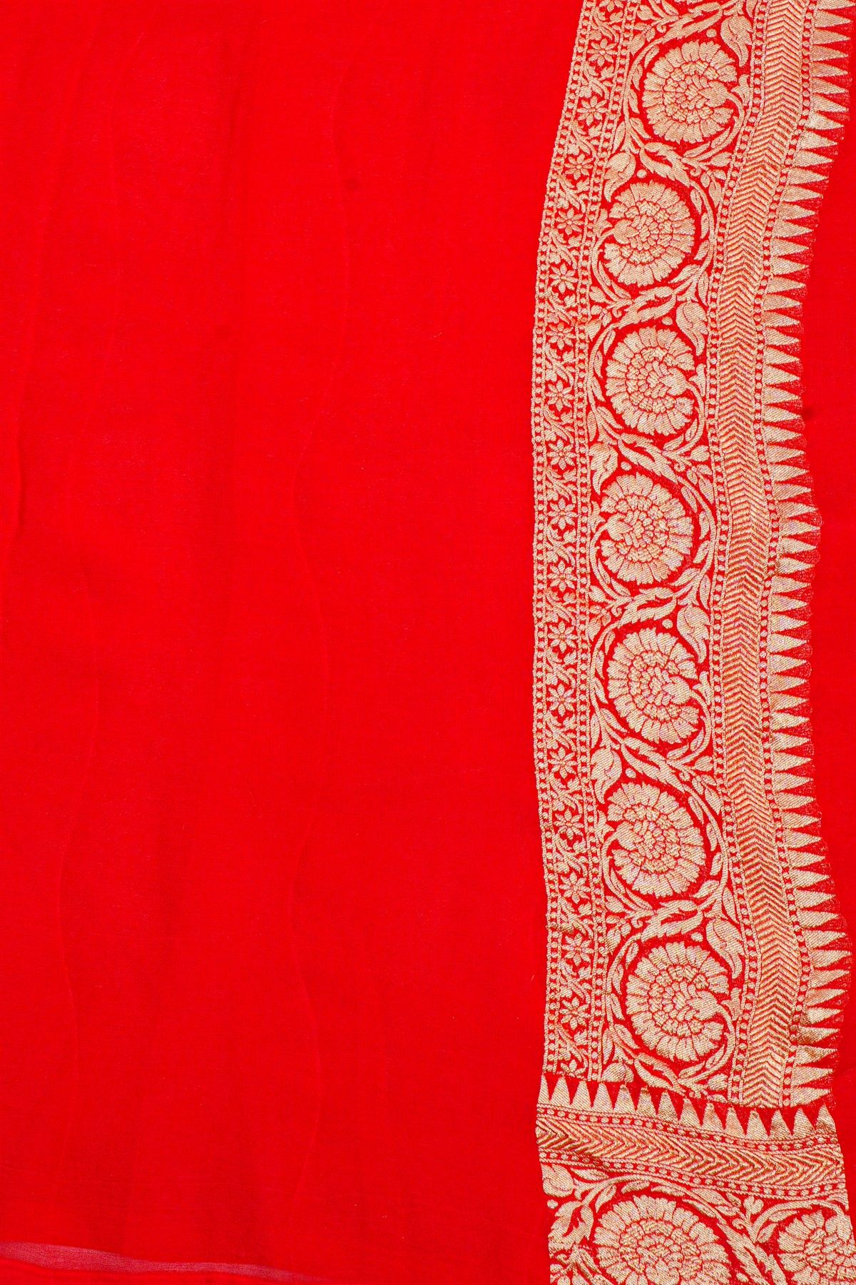 Kaddi Georgette Off White Saree