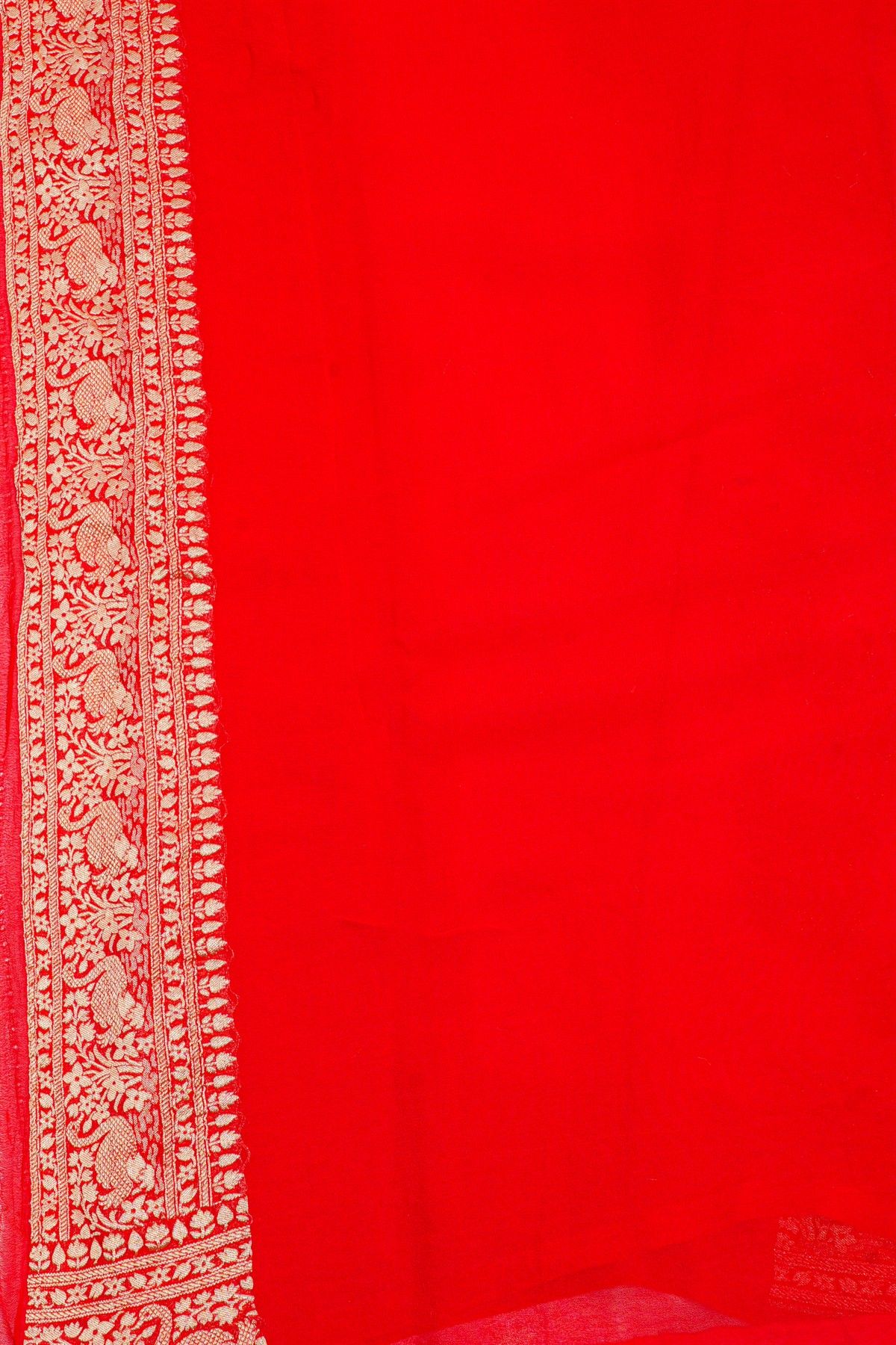 Kaddi Georgette Off White Saree