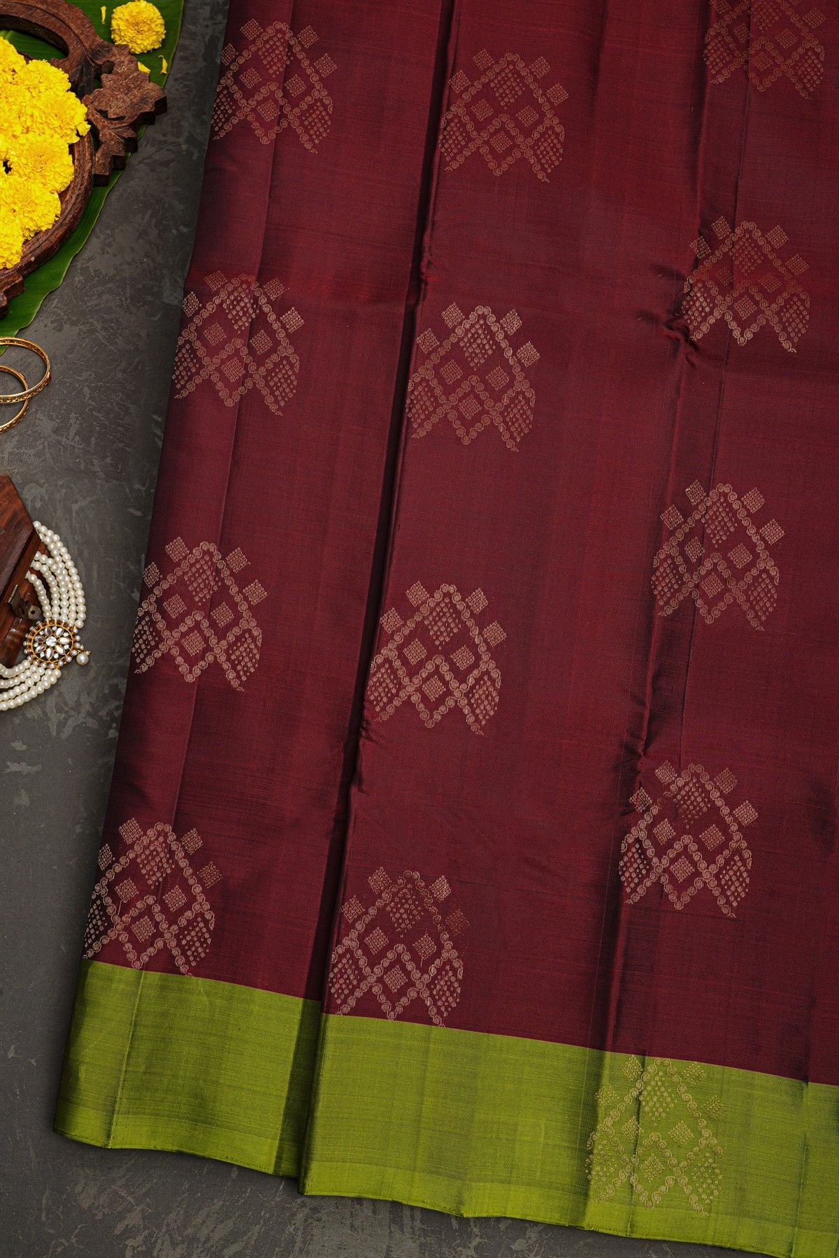 Coimbatore Soft Silk Wine saree