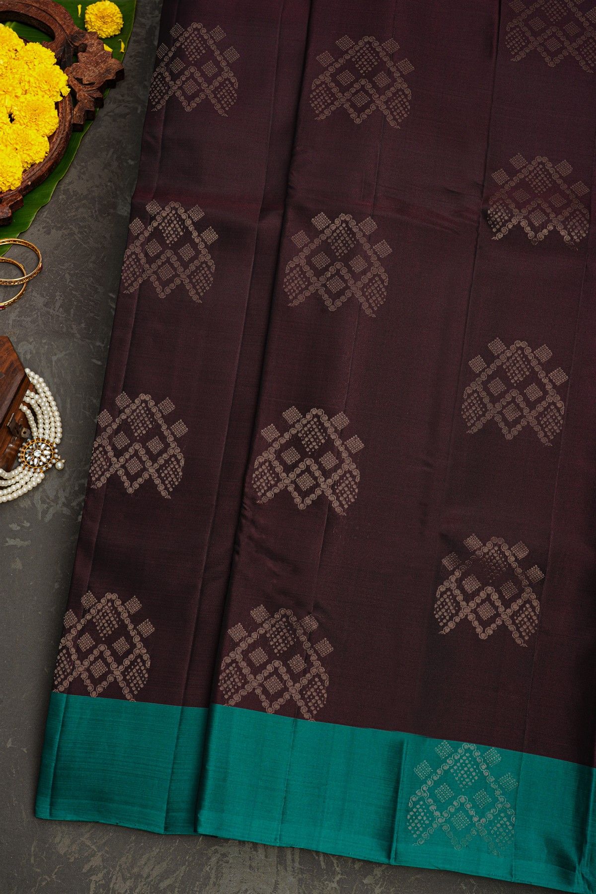 Coimbatore Soft Silk Brown Saree