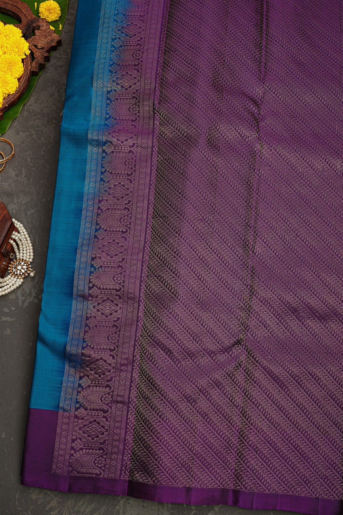 Coimbatore Soft Silk Blue Saree