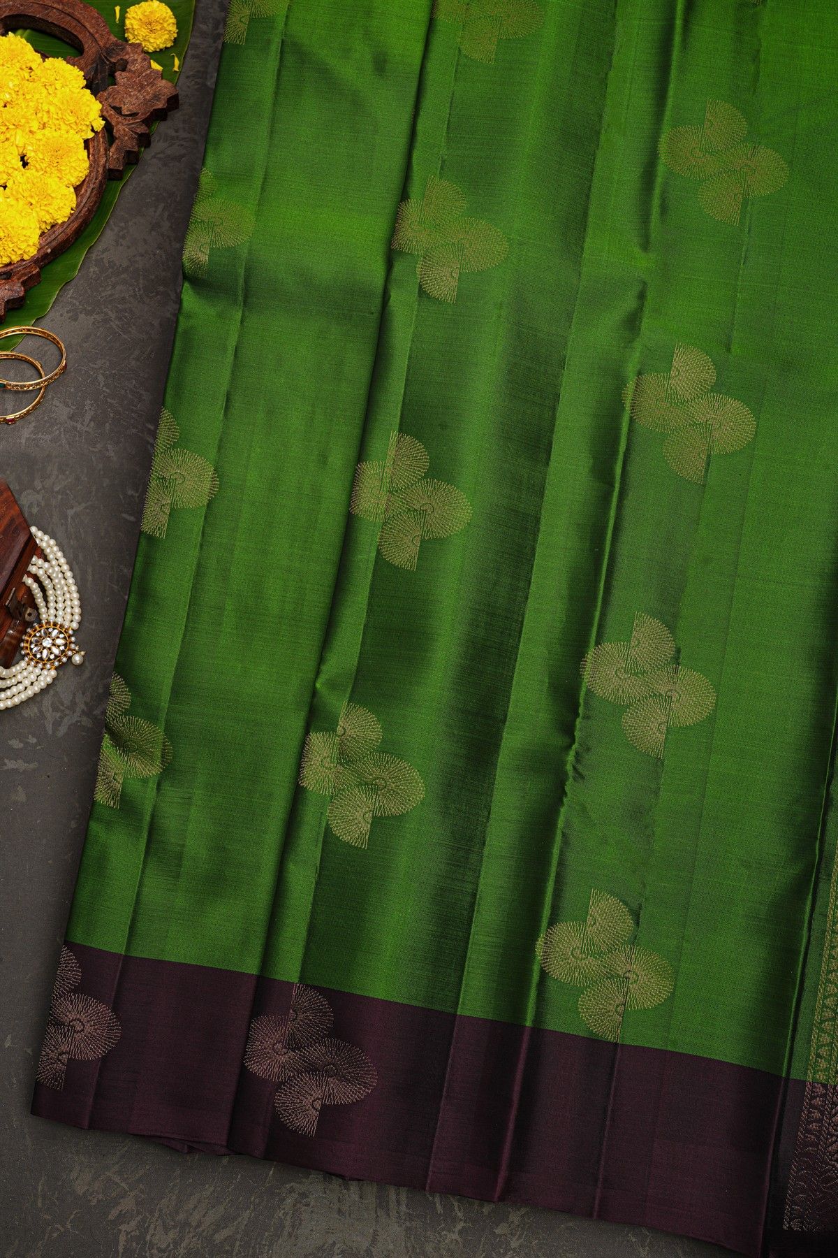 Coimbatore Soft Silk Green Saree
