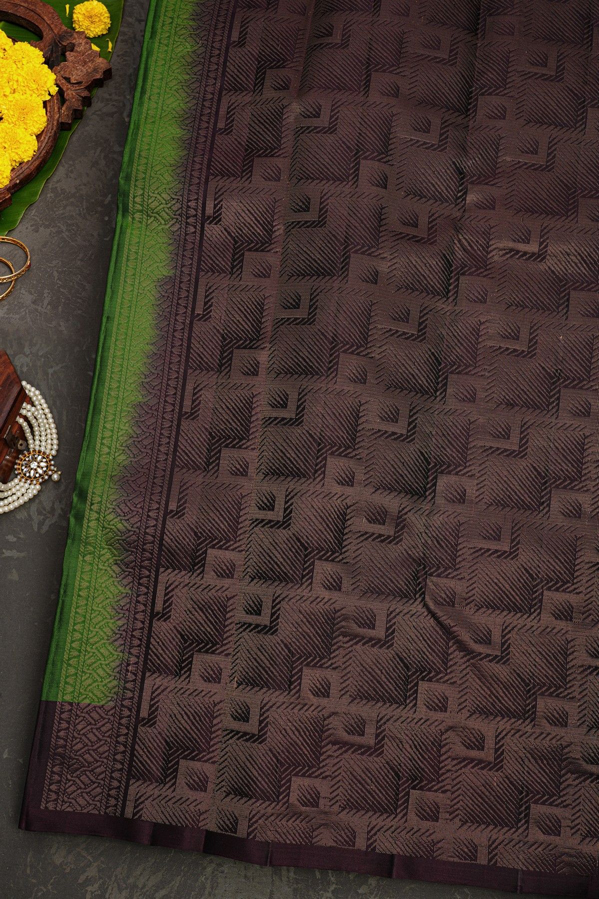 Coimbatore Soft Silk Green Saree