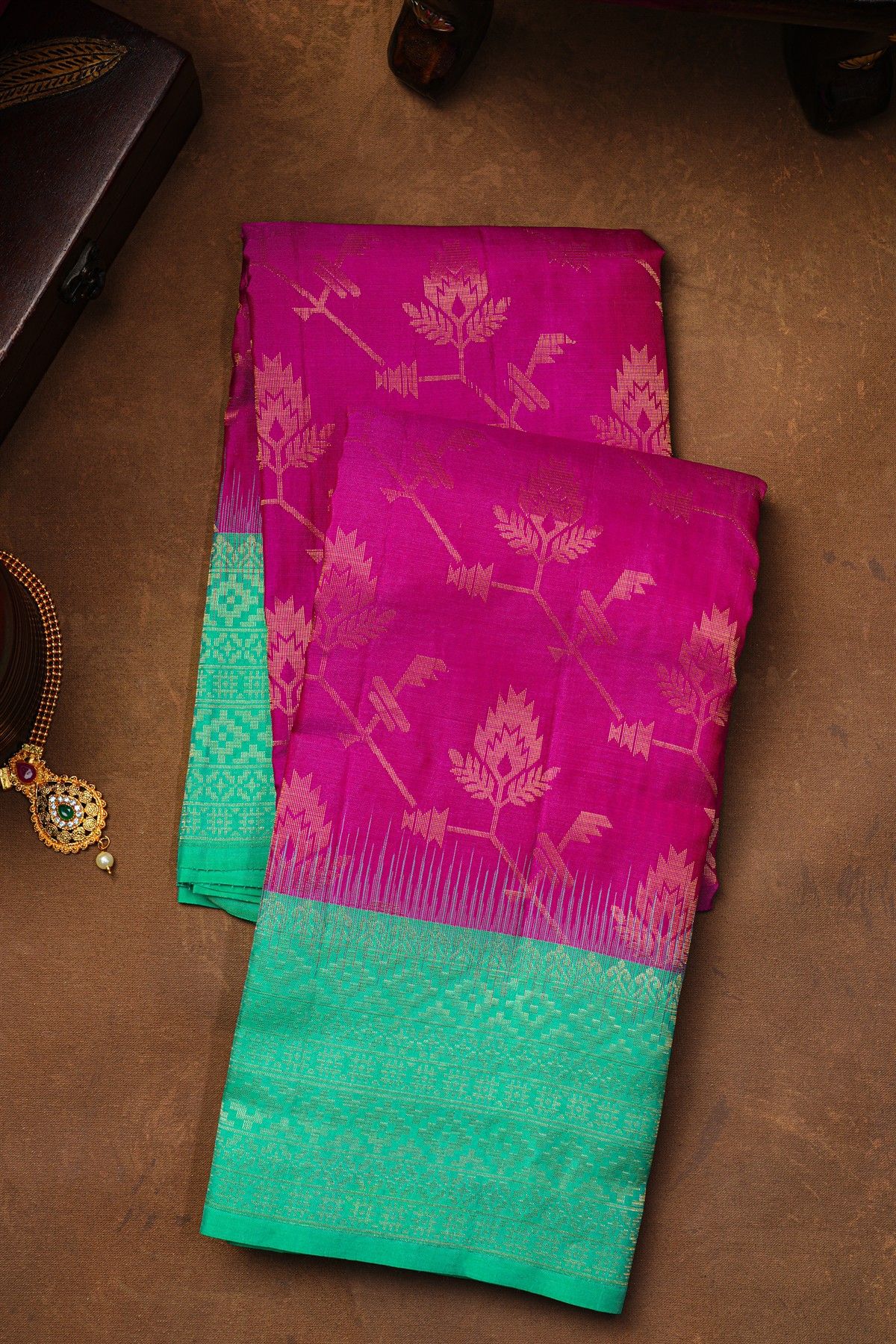 Coimbatore Soft Silk Magenta Saree