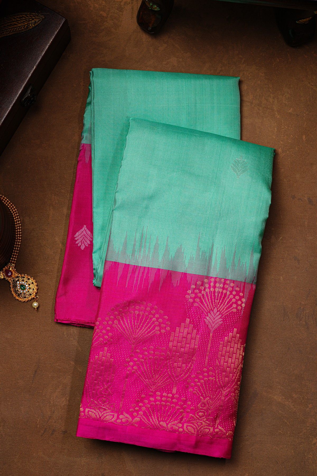 Coimbatore Soft Silk Sea Green Saree