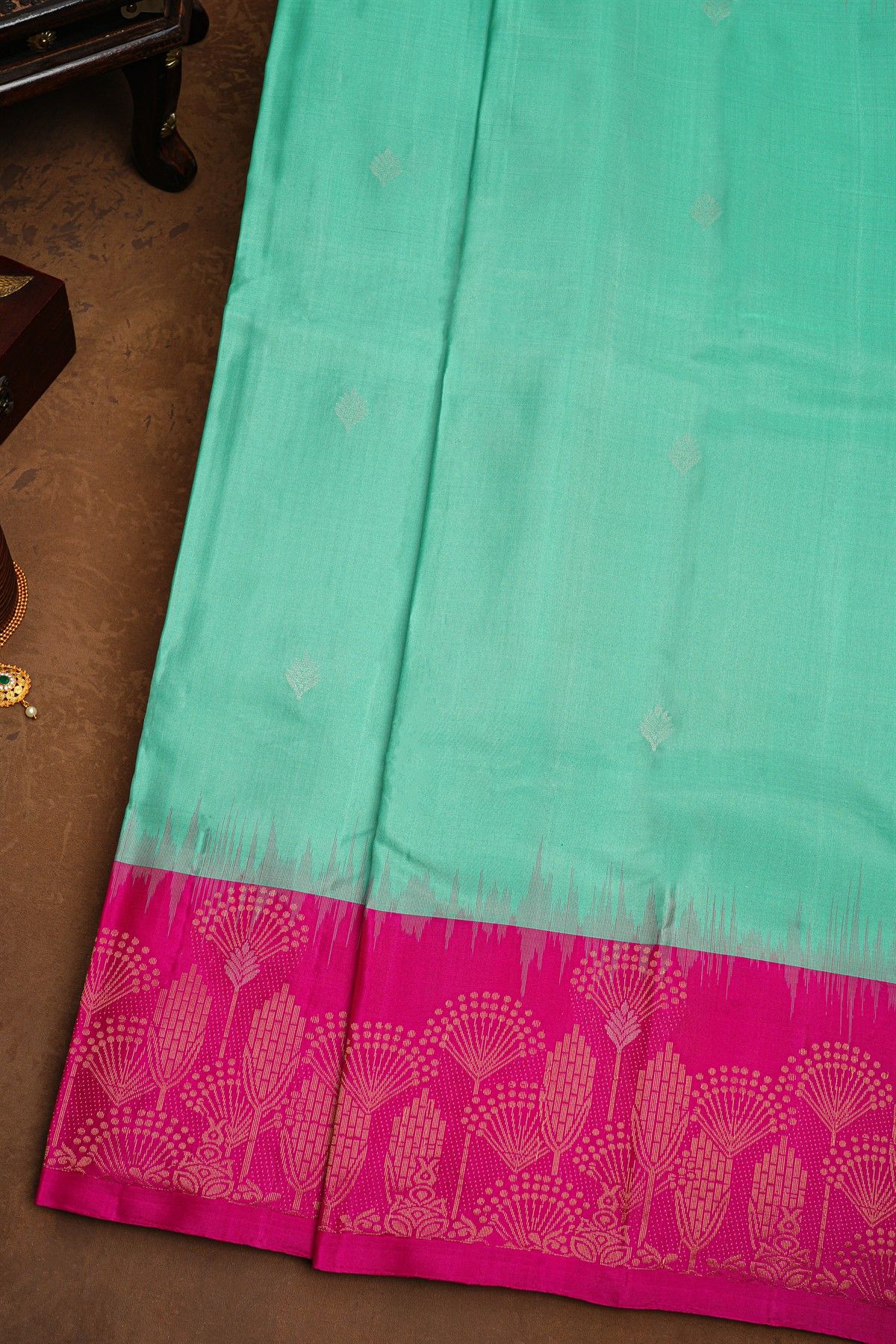 Coimbatore Soft Silk Sea Green Saree