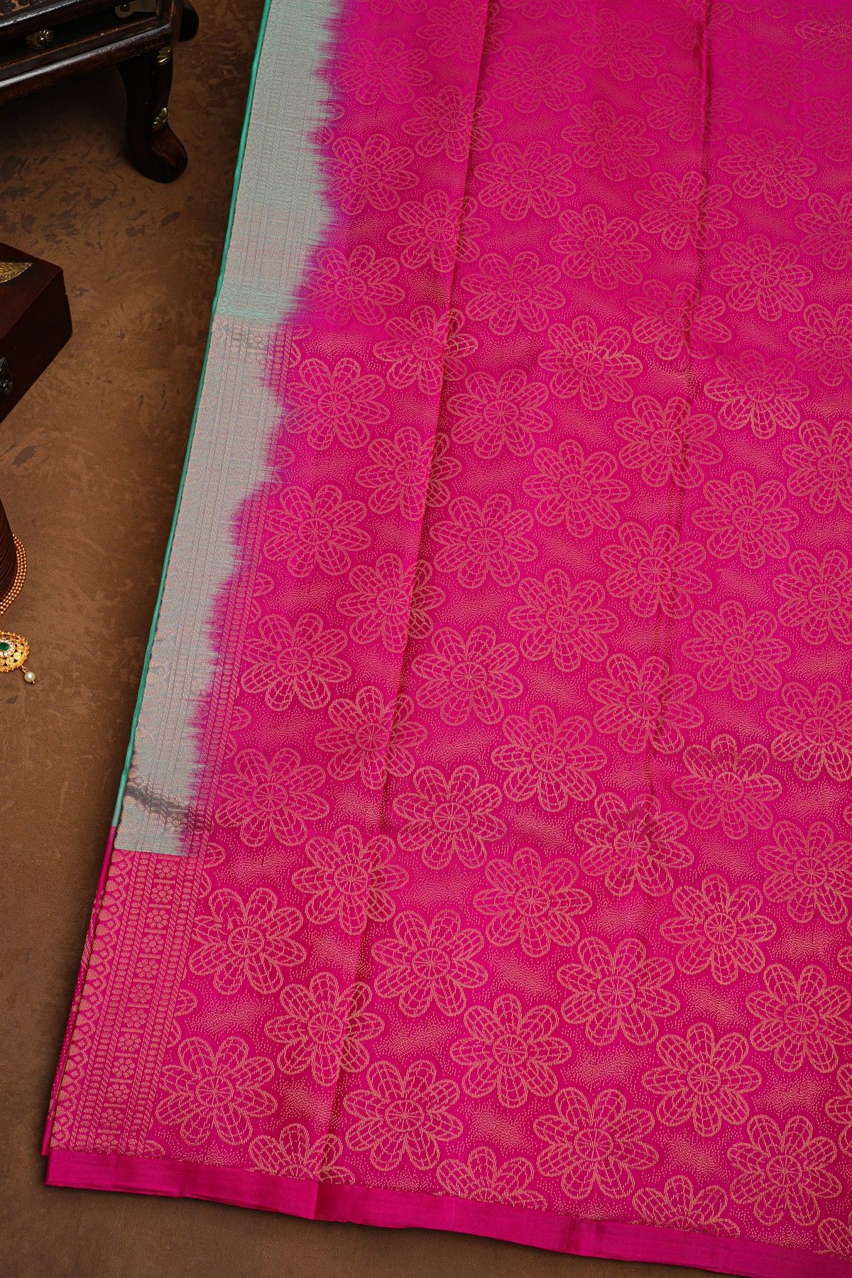 Coimbatore Soft Silk Sea Green Saree